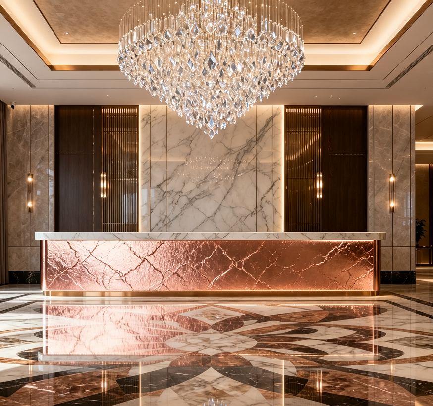 Hotel Lobby Reception Backdrop