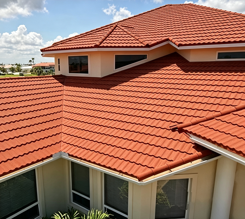 Stone Coated Metal Roof Tile Roof Decoration