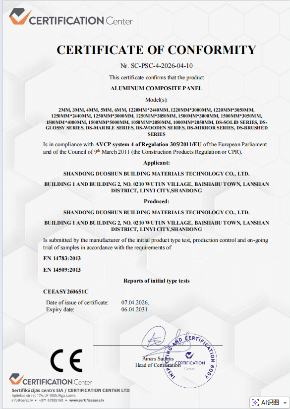 CE Certificate
